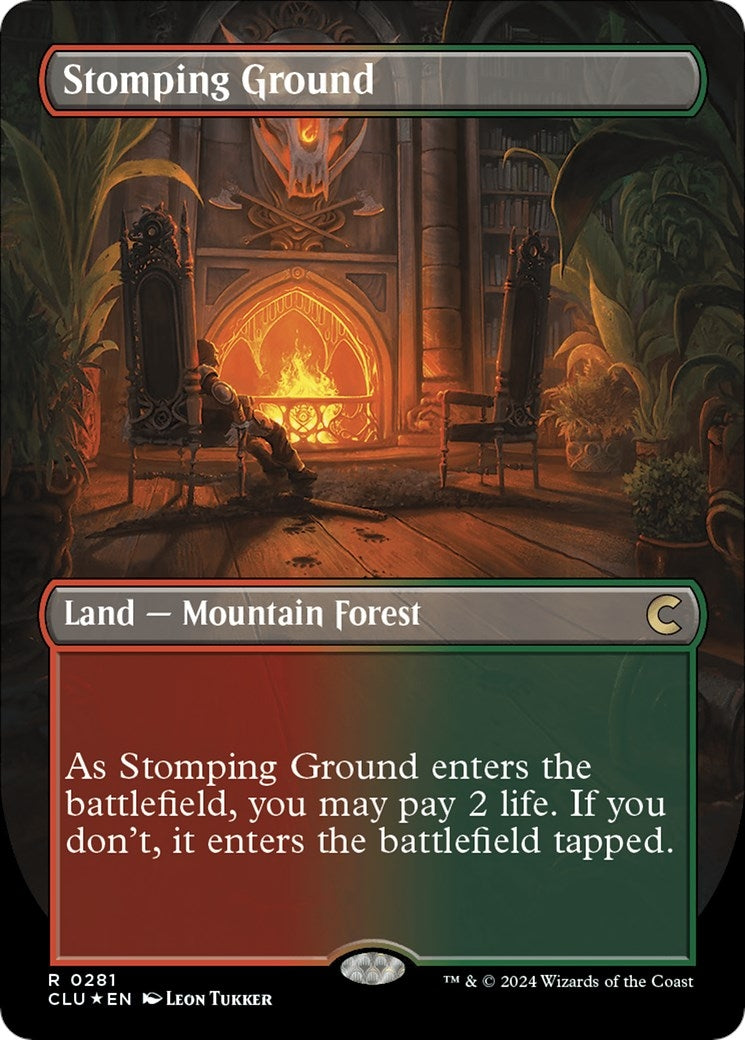 Image for Stomping Ground (Borderless) (281) [Ravnica: Clue Edition] - Magic: The Gathering