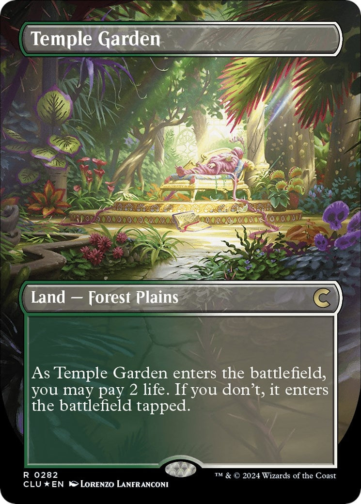 Image for Temple Garden (Borderless) (282) [Ravnica: Clue Edition] - Magic: The Gathering