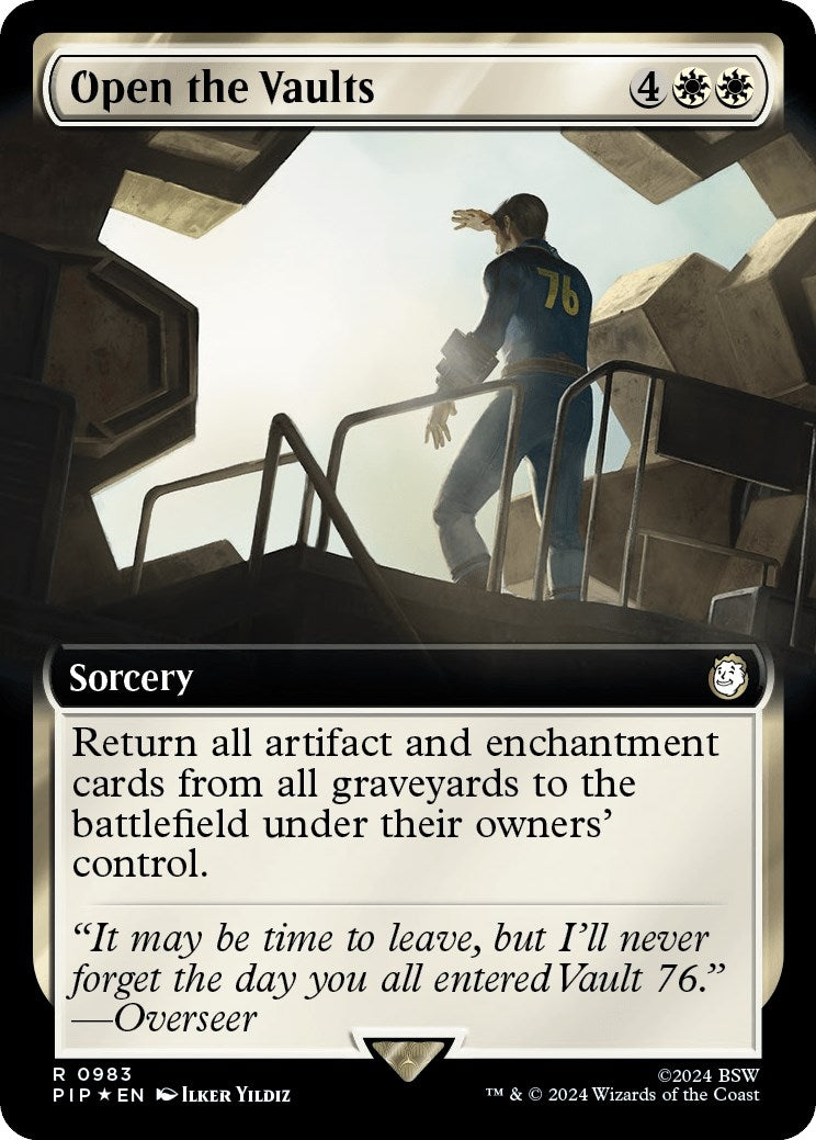 Image for Open the Vaults (Extended Art) (Surge Foil) (983) [Universes Beyond: Fallout] - Magic: The Gathering