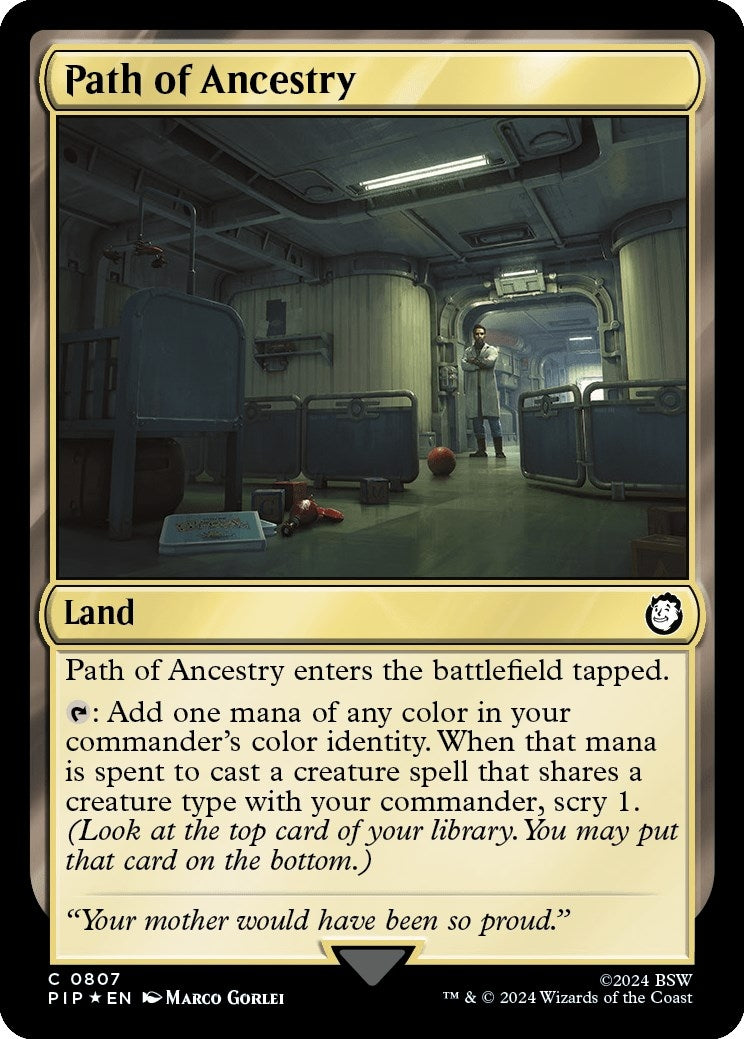 Image for Path of Ancestry (Surge Foil) (807) [Universes Beyond: Fallout] - Magic: The Gathering