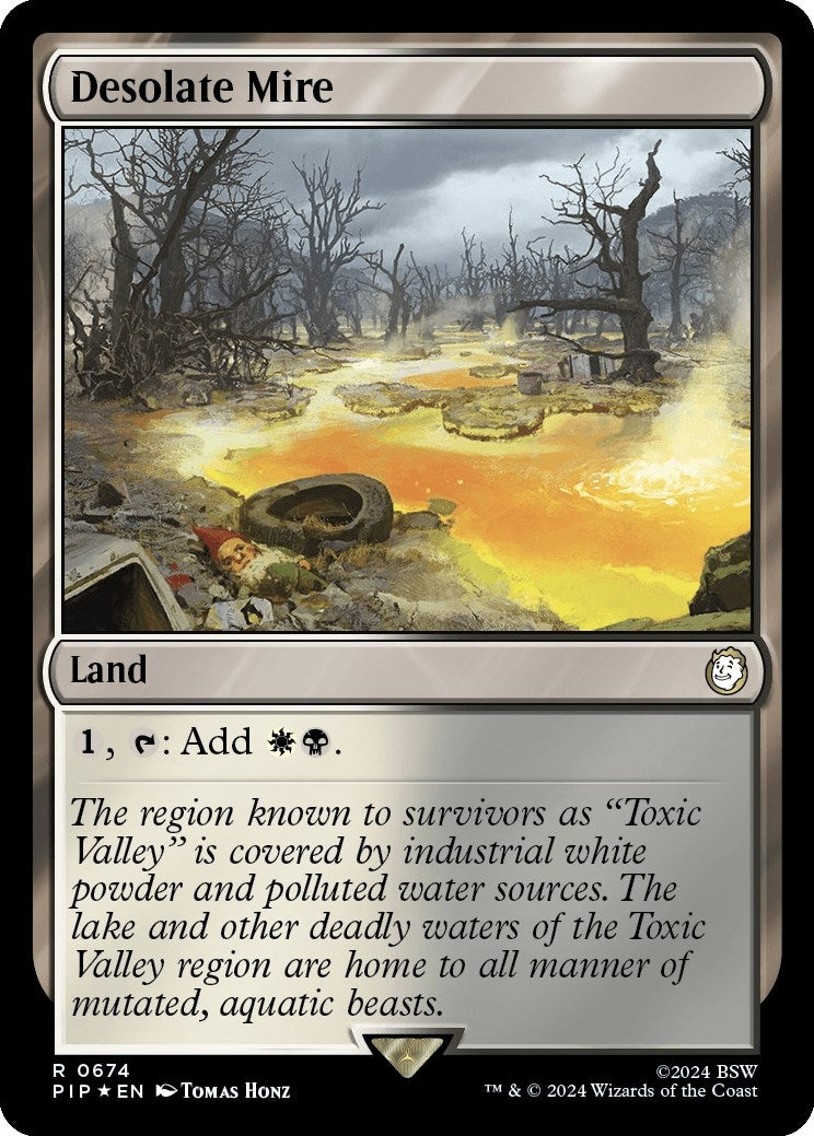 Image for Desolate Mire (Surge Foil) (674) [Universes Beyond: Fallout] - Magic: The Gathering