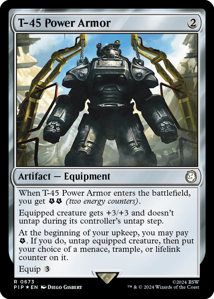 Image for T-45 Power Armor (Surge Foil) (673) [Universes Beyond: Fallout] - Magic: The Gathering