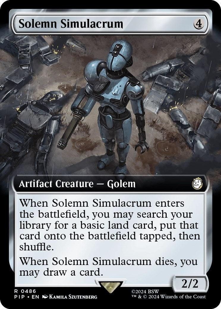 Image for Solemn Simulacrum (Extended Art) (486) [Universes Beyond: Fallout] - Magic: The Gathering