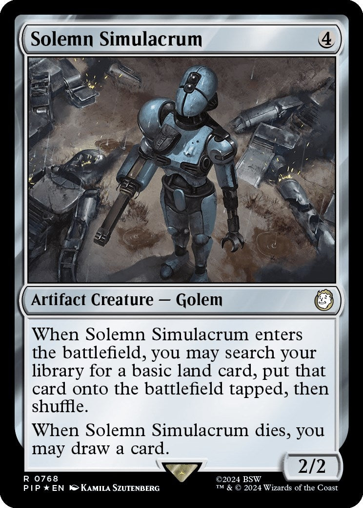 Image for Solemn Simulacrum (Surge Foil) (768) [Universes Beyond: Fallout] - Magic: The Gathering