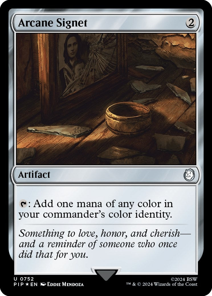 Image for Arcane Signet (Surge Foil) (752) [Universes Beyond: Fallout] - Magic: The Gathering