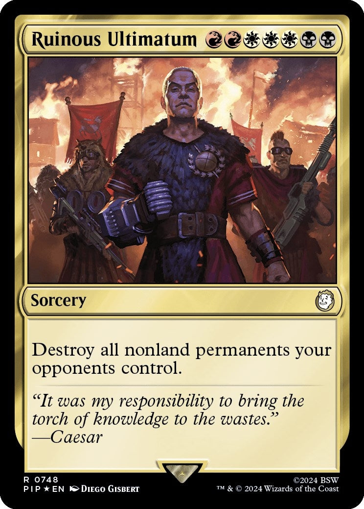 Image for Ruinous Ultimatum (Surge Foil) (748) [Universes Beyond: Fallout] - Magic: The Gathering