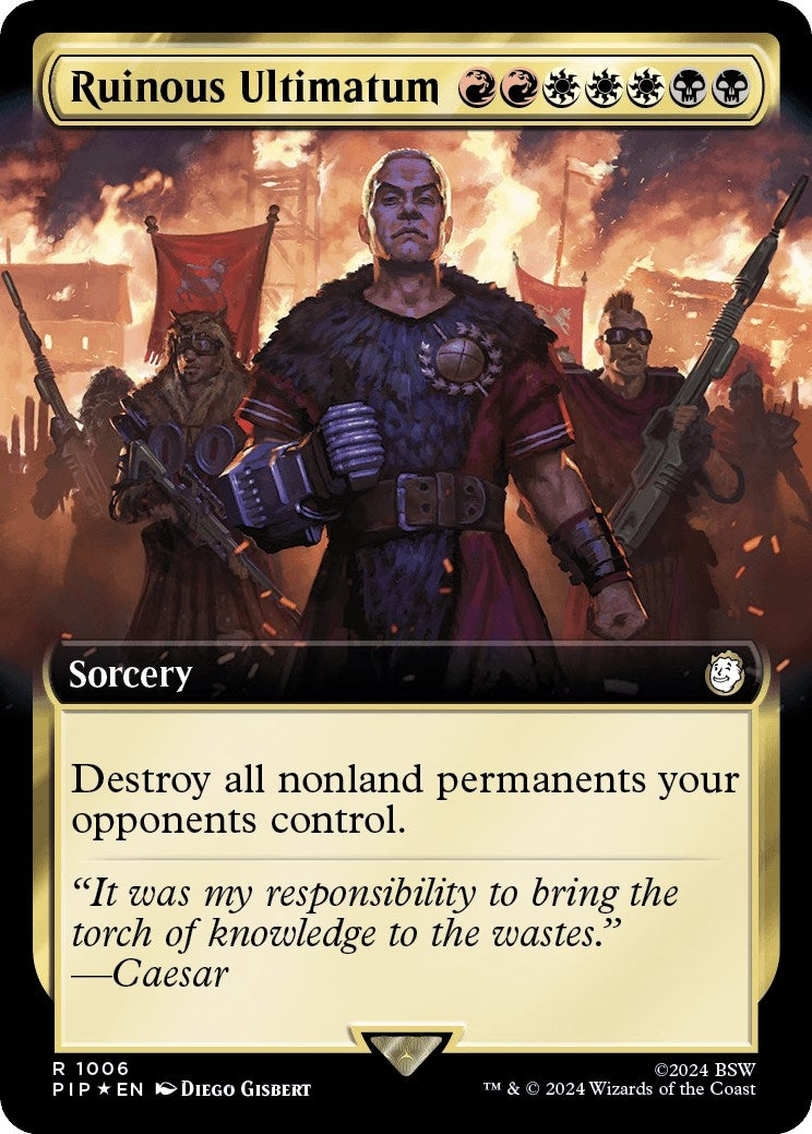 Image for Ruinous Ultimatum (Extended Art) (Surge Foil) (1006) [Universes Beyond: Fallout] - Magic: The Gathering