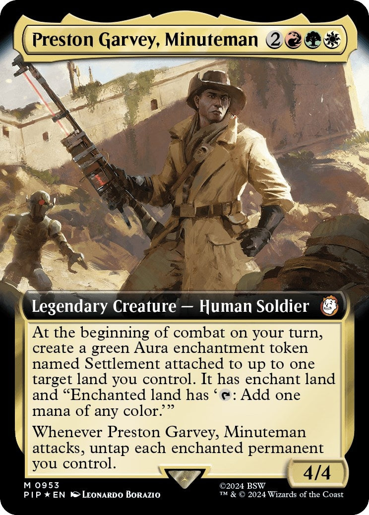 Image for Preston Garvey, Minuteman (Extended Art) (Surge Foil) (953) [Universes Beyond: Fallout] - Magic: The Gathering