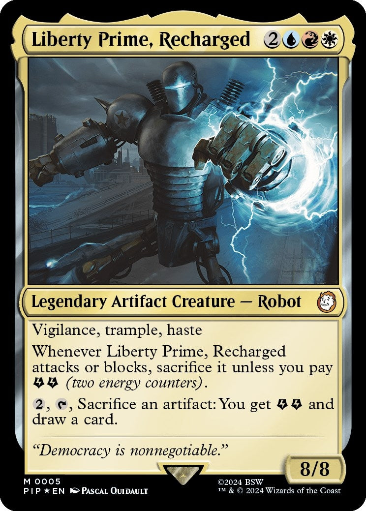Image for Liberty Prime, Recharged (5) [Universes Beyond: Fallout] - Magic: The Gathering
