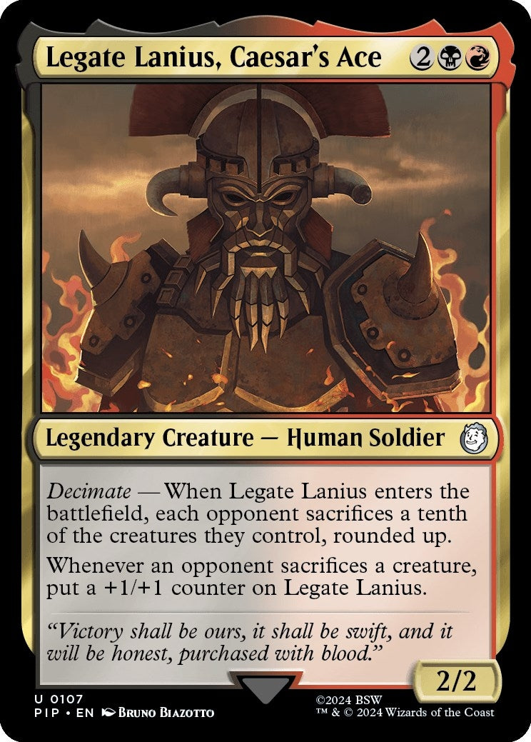 Image for Legate Lanius, Caesar's Ace (107) [Universes Beyond: Fallout] - Magic: The Gathering