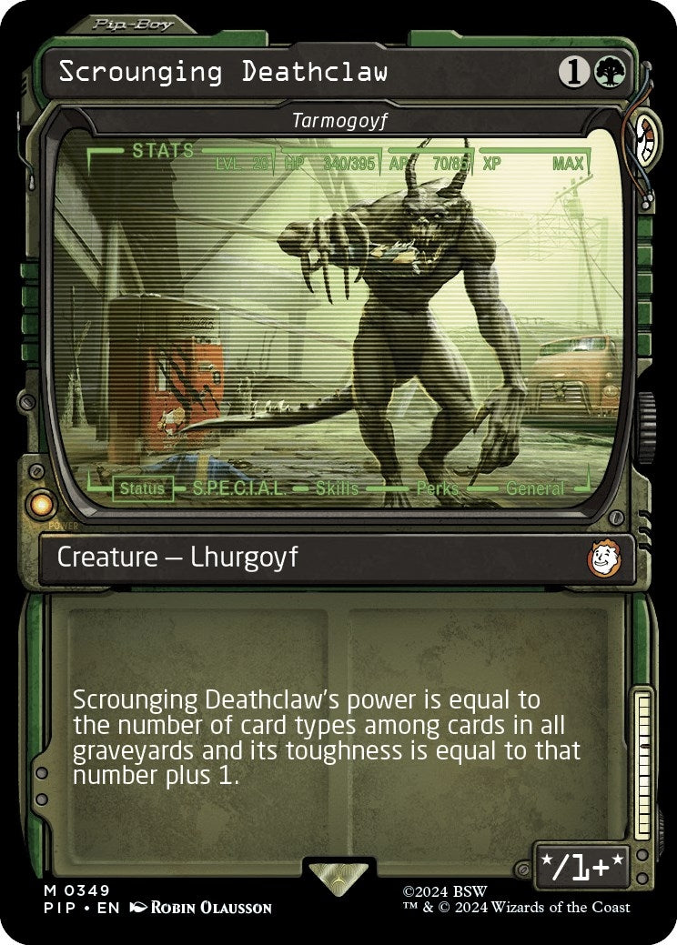 Image for Scrounging Deathclaw - Tarmogoyf (Showcase) (349) [Universes Beyond: Fallout] - Magic: The Gathering