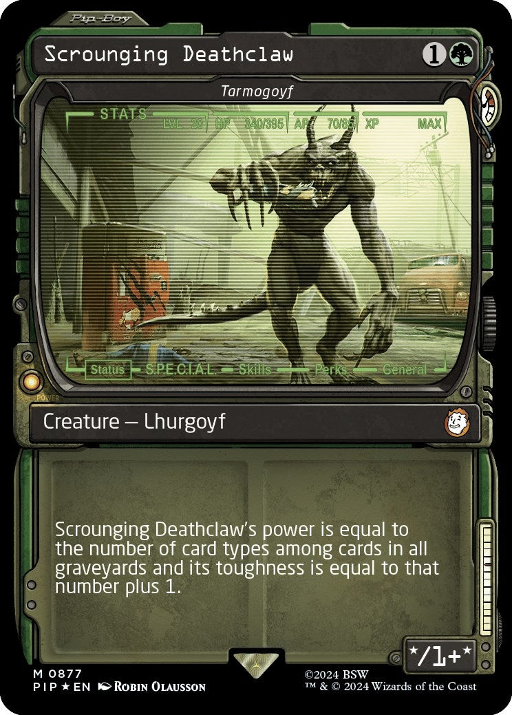 Image for Scrounging Deathclaw - Tarmogoyf (Showcase) (Surge Foil) (877) [Universes Beyond: Fallout] - Magic: The Gathering