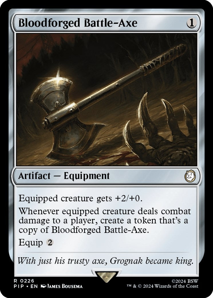 Image for Bloodforged Battle-Axe (226) [Universes Beyond: Fallout] - Magic: The Gathering