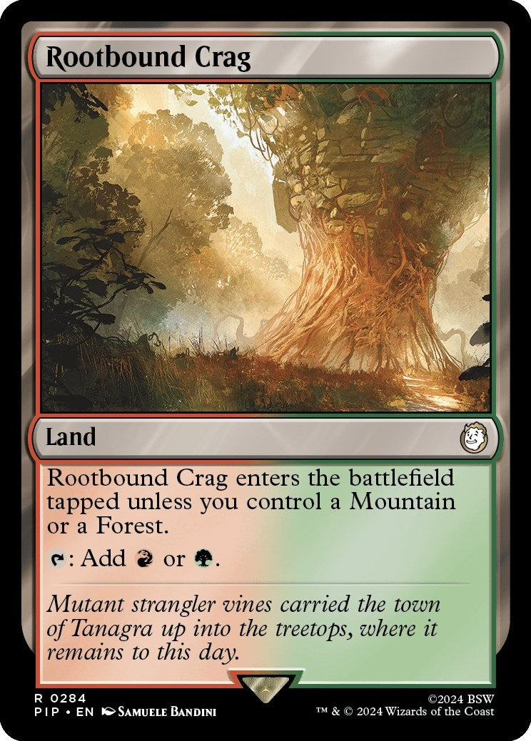 Image for Rootbound Crag (284) [Universes Beyond: Fallout] - Magic: The Gathering
