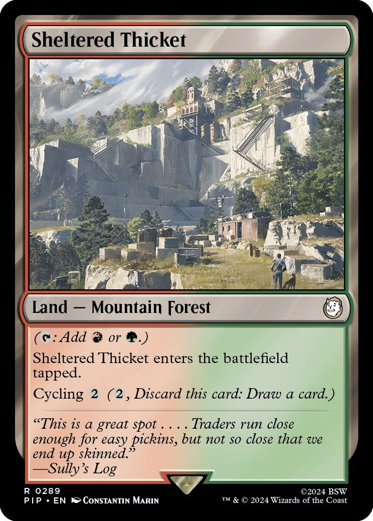 Image for Sheltered Thicket (289) [Universes Beyond: Fallout] - Magic: The Gathering