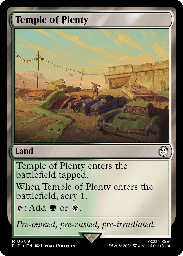 Image for Temple of Plenty (309) [Universes Beyond: Fallout] - Magic: The Gathering