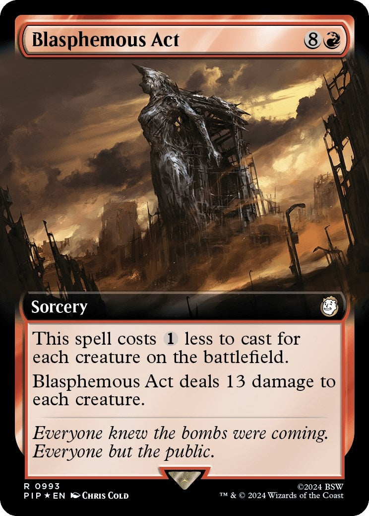 Image for Blasphemous Act (Extended Art) (Surge Foil) (993) [Universes Beyond: Fallout] - Magic: The Gathering