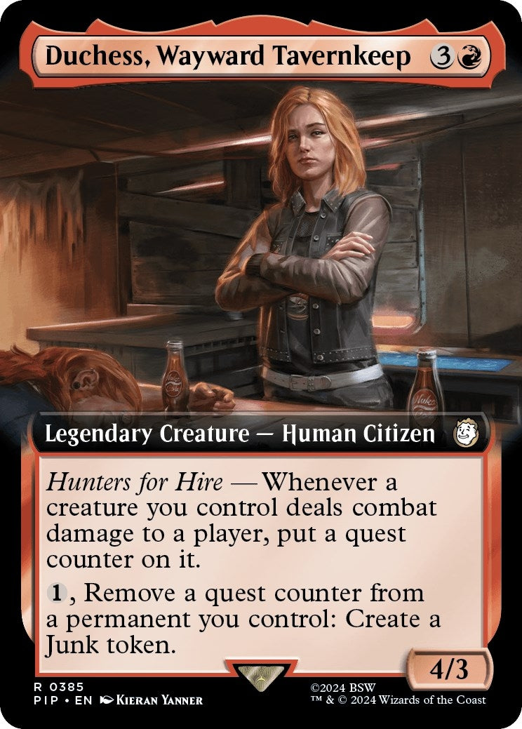 Image for Duchess, Wayward Tavernkeep (Extended Art) (385) [Universes Beyond: Fallout] - Magic: The Gathering