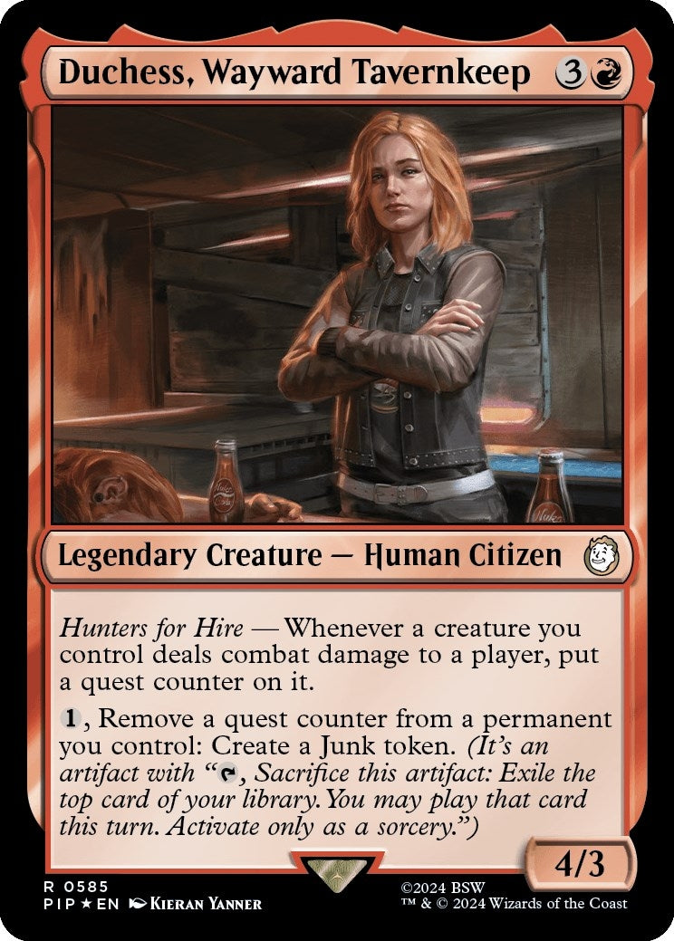 Image for Duchess, Wayward Tavernkeep (Surge Foil) (585) [Universes Beyond: Fallout] - Magic: The Gathering