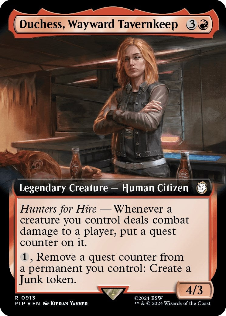 Image for Duchess, Wayward Tavernkeep (Extended Art) (Surge Foil) (913) [Universes Beyond: Fallout] - Magic: The Gathering