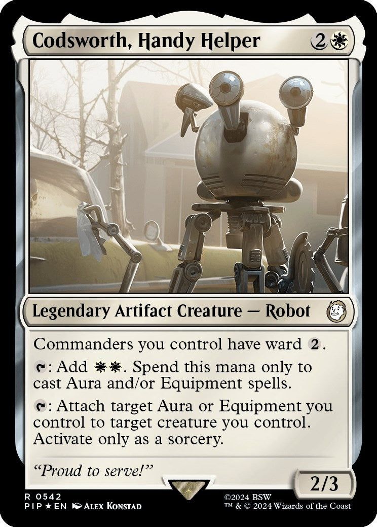Image for Codsworth, Handy Helper (Surge Foil) (542) [Universes Beyond: Fallout] - Magic: The Gathering