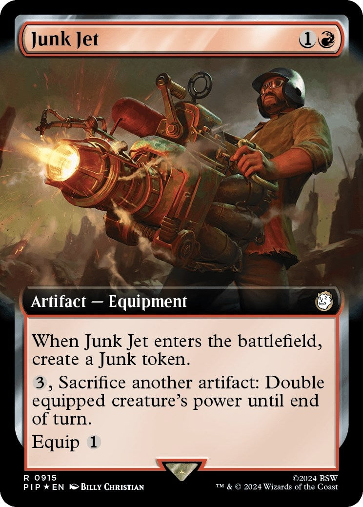 Image for Junk Jet (Extended Art) (Surge Foil) (915) [Universes Beyond: Fallout] - Magic: The Gathering