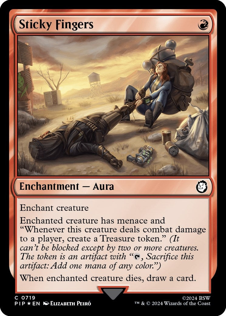 Image for Sticky Fingers (Surge Foil) (719) [Universes Beyond: Fallout] - Magic: The Gathering