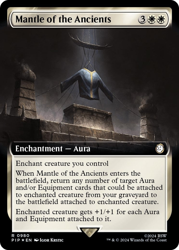 Image for Mantle of the Ancients (Extended Art) (Surge Foil) (980) [Universes Beyond: Fallout] - Magic: The Gathering