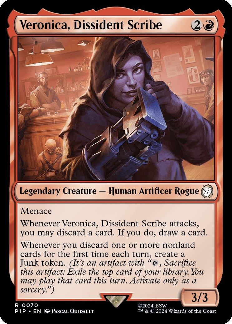 Image for Veronica, Dissident Scribe (70) [Universes Beyond: Fallout] - Magic: The Gathering