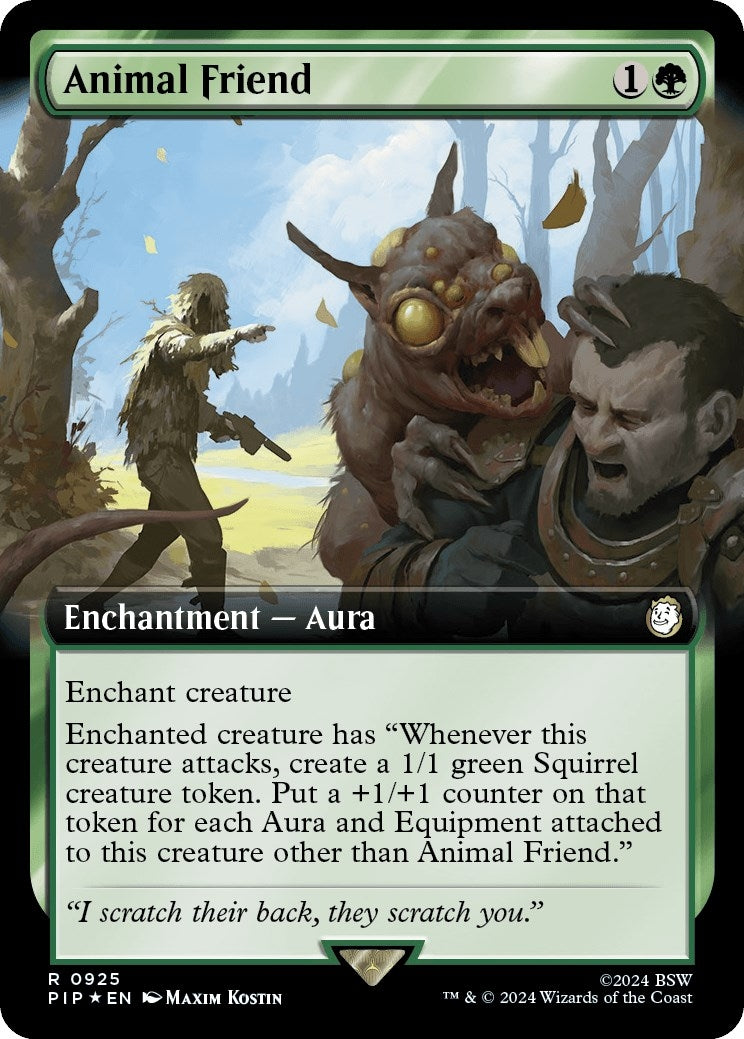 Image for Animal Friend (Extended Art) (Surge Foil) (925) [Universes Beyond: Fallout] - Magic: The Gathering