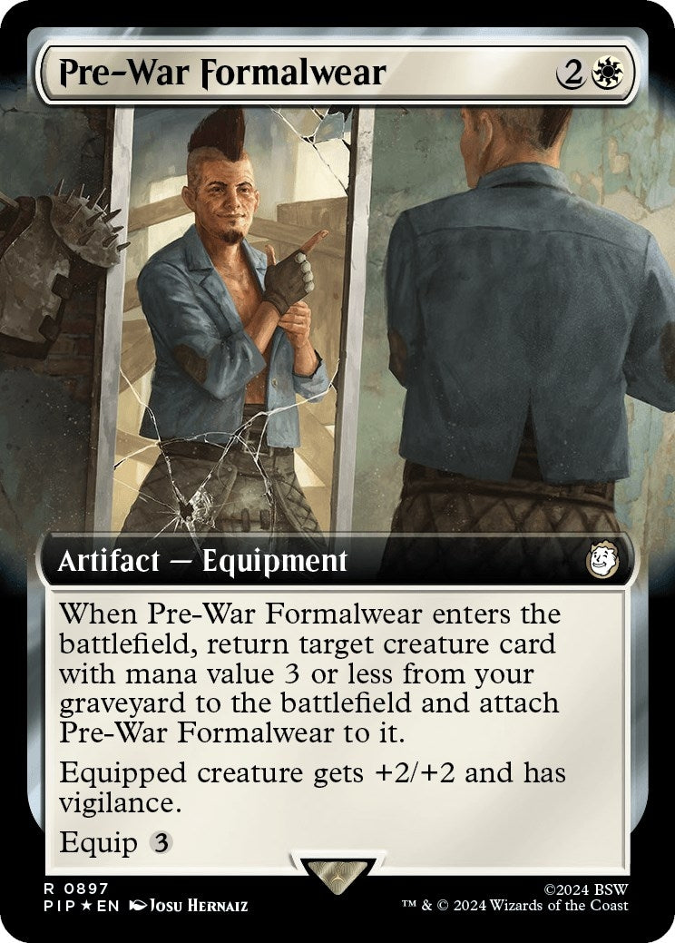 Image for Pre-War Formalwear (Extended Art) (Surge Foil) (897) [Universes Beyond: Fallout] - Magic: The Gathering