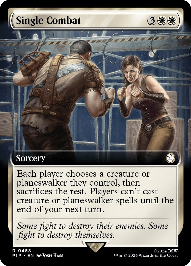 Image for Single Combat (Extended Art) (458) [Universes Beyond: Fallout] - Magic: The Gathering