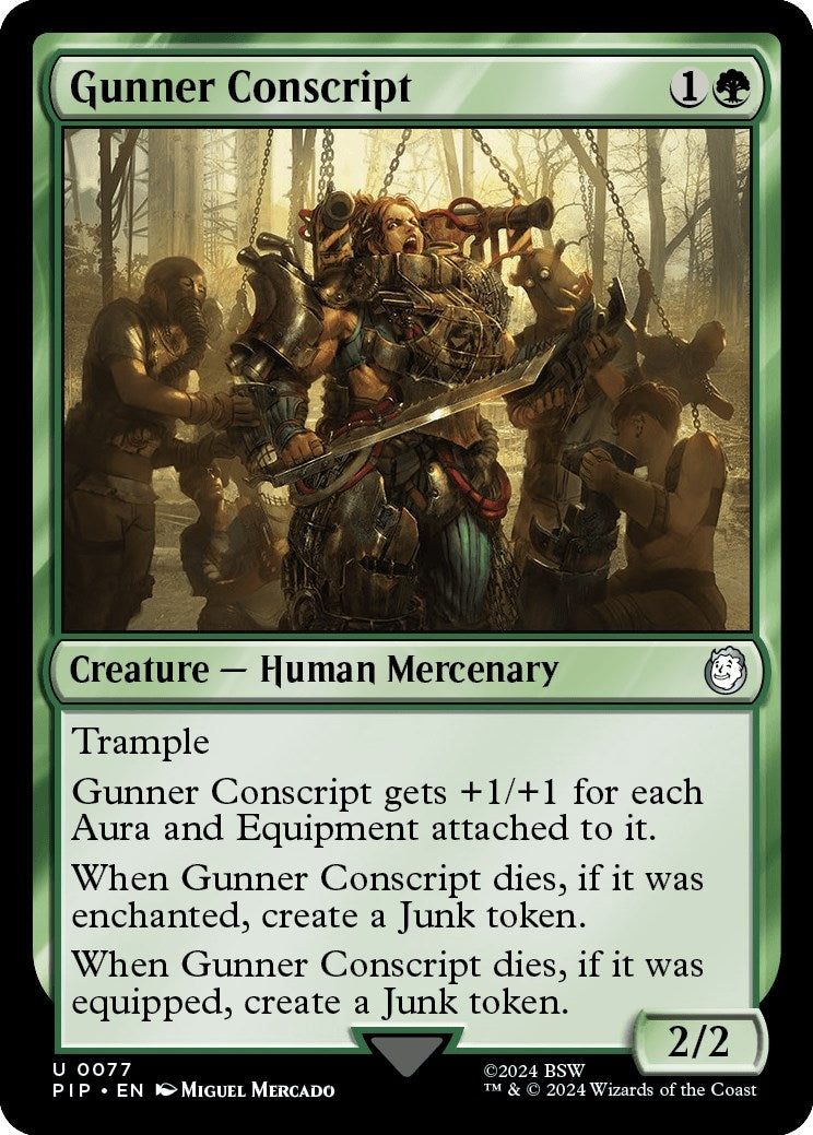 Image for Gunner Conscript (77) [Universes Beyond: Fallout] - Magic: The Gathering