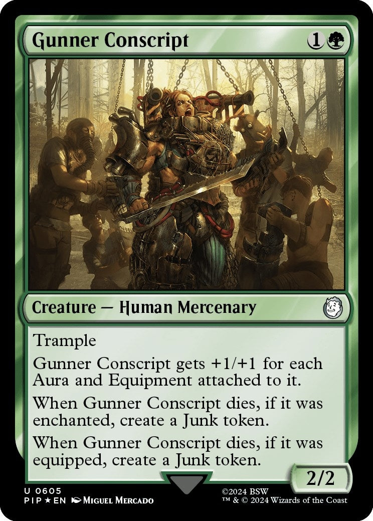 Image for Gunner Conscript (Surge Foil) (605) [Universes Beyond: Fallout] - Magic: The Gathering