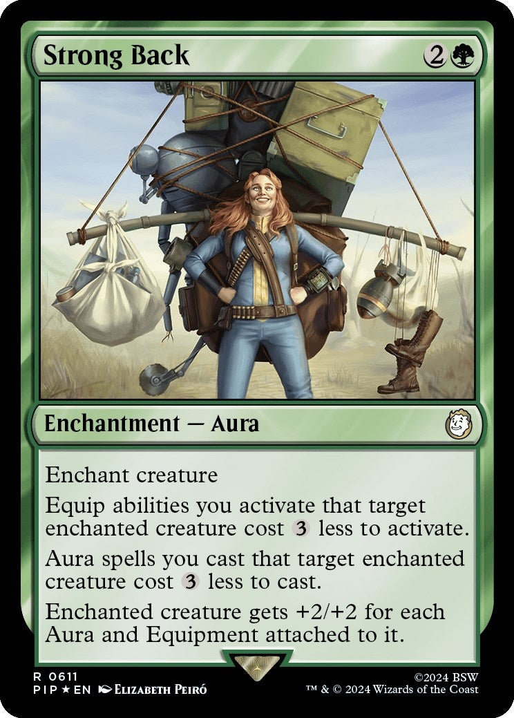 Image for Strong Back (Surge Foil) (611) [Universes Beyond: Fallout] - Magic: The Gathering