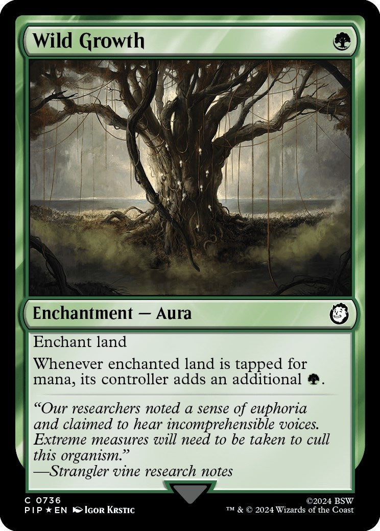 Image for Wild Growth (Surge Foil) (736) [Universes Beyond: Fallout] - Magic: The Gathering