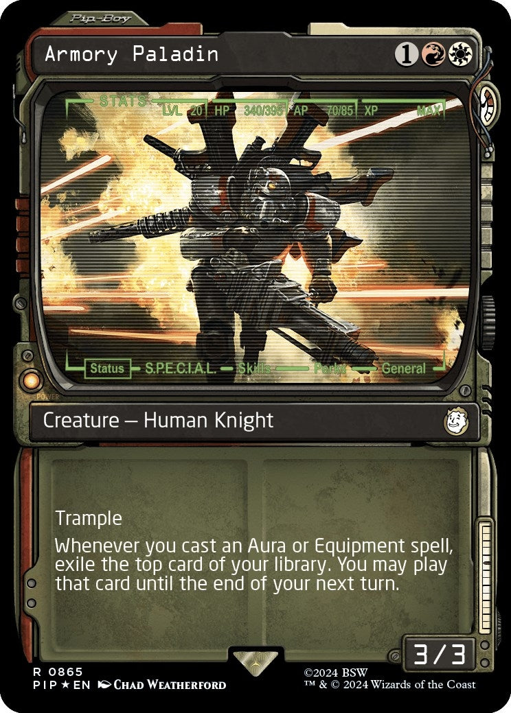 Image for Armory Paladin (Showcase) (Surge Foil) (865) [Universes Beyond: Fallout] - Magic: The Gathering