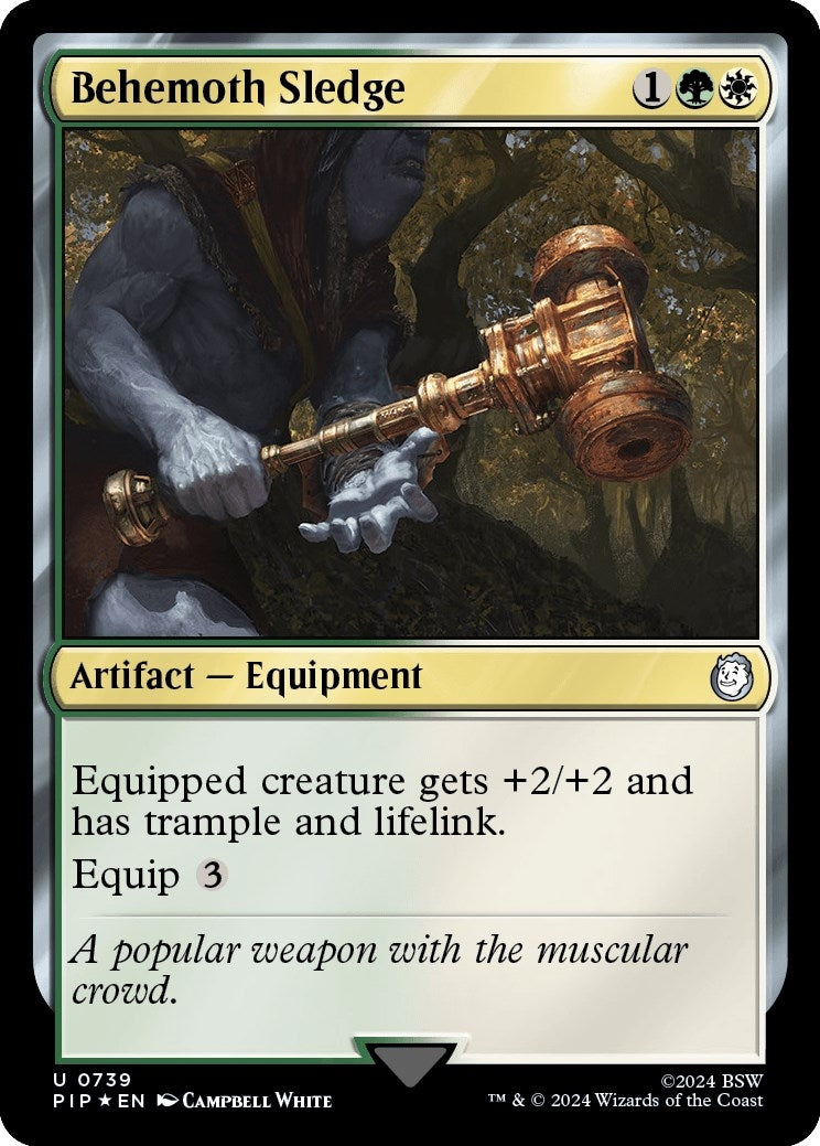 Image for Behemoth Sledge (Surge Foil) (739) [Universes Beyond: Fallout] - Magic: The Gathering