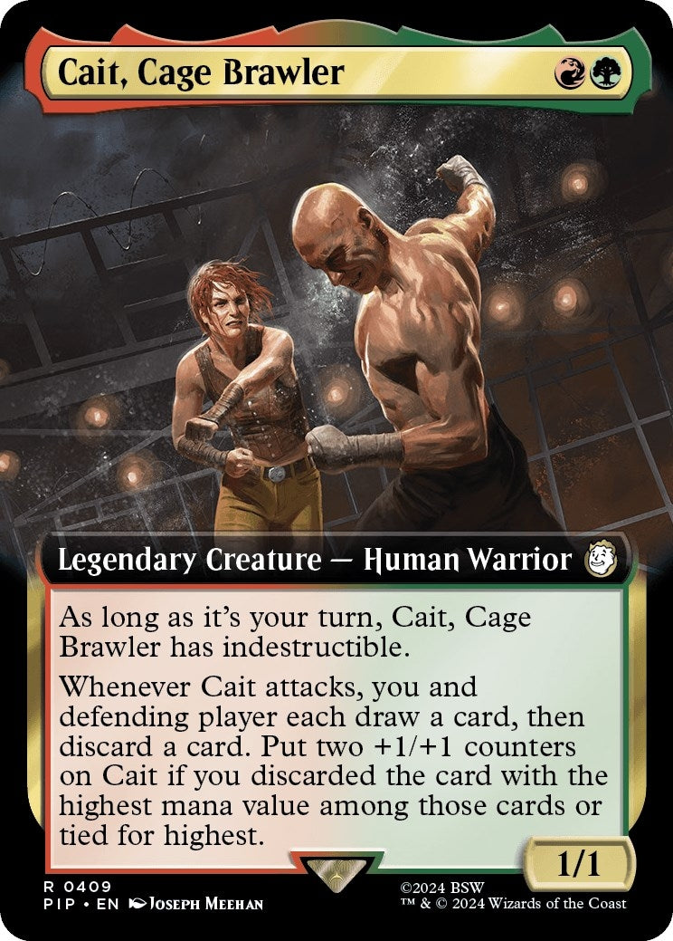 Image for Cait, Cage Brawler (Extended Art) (409) [Universes Beyond: Fallout] - Magic: The Gathering