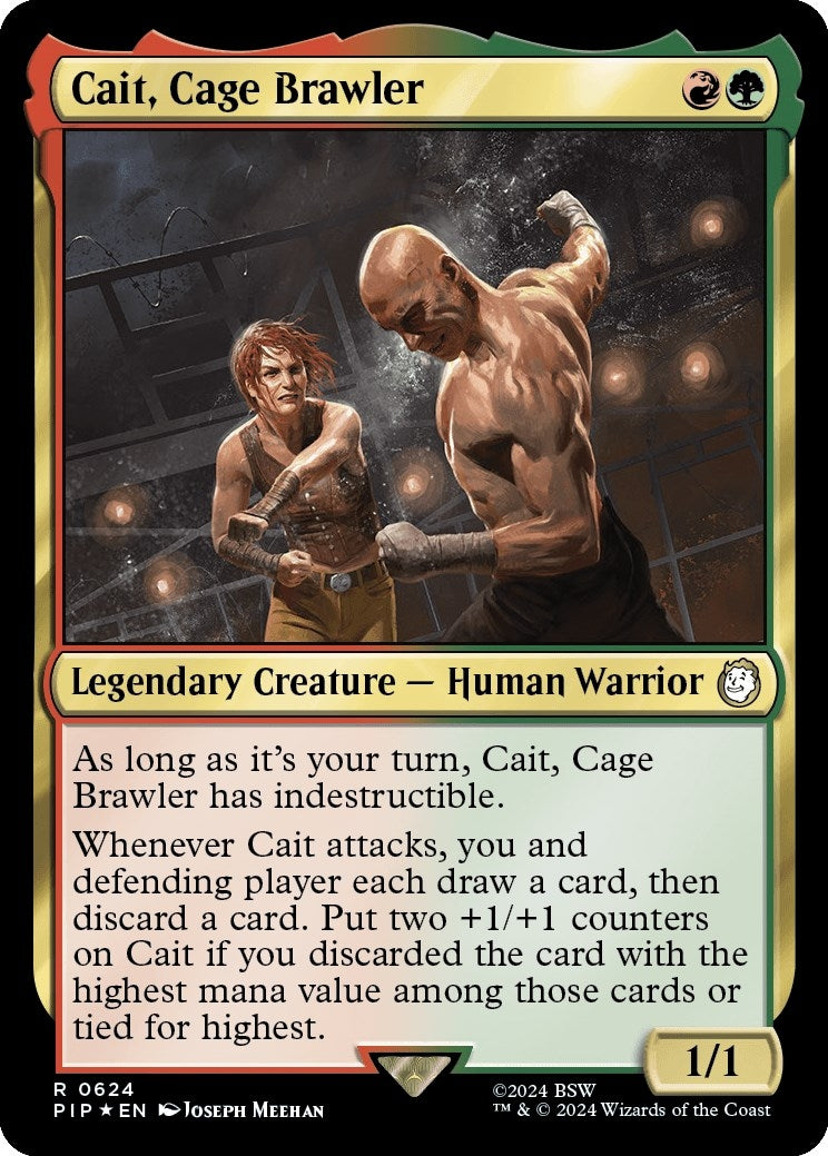 Image for Cait, Cage Brawler (Surge Foil) (624) [Universes Beyond: Fallout] - Magic: The Gathering