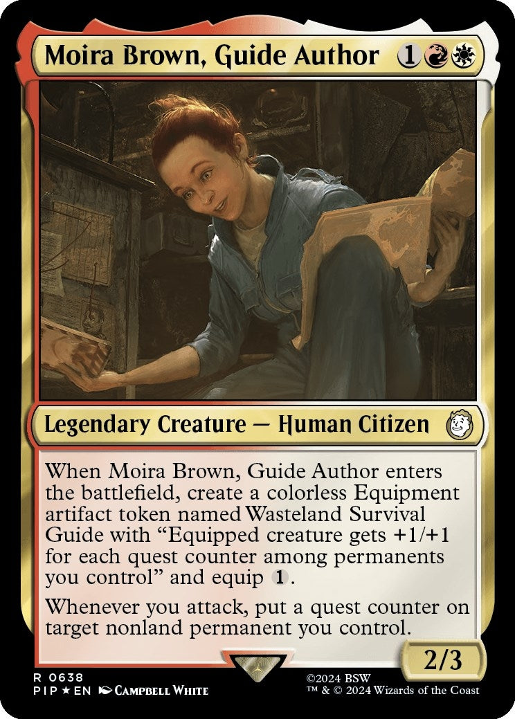Image for Moira Brown, Guide Author (Surge Foil) (638) [Universes Beyond: Fallout] - Magic: The Gathering