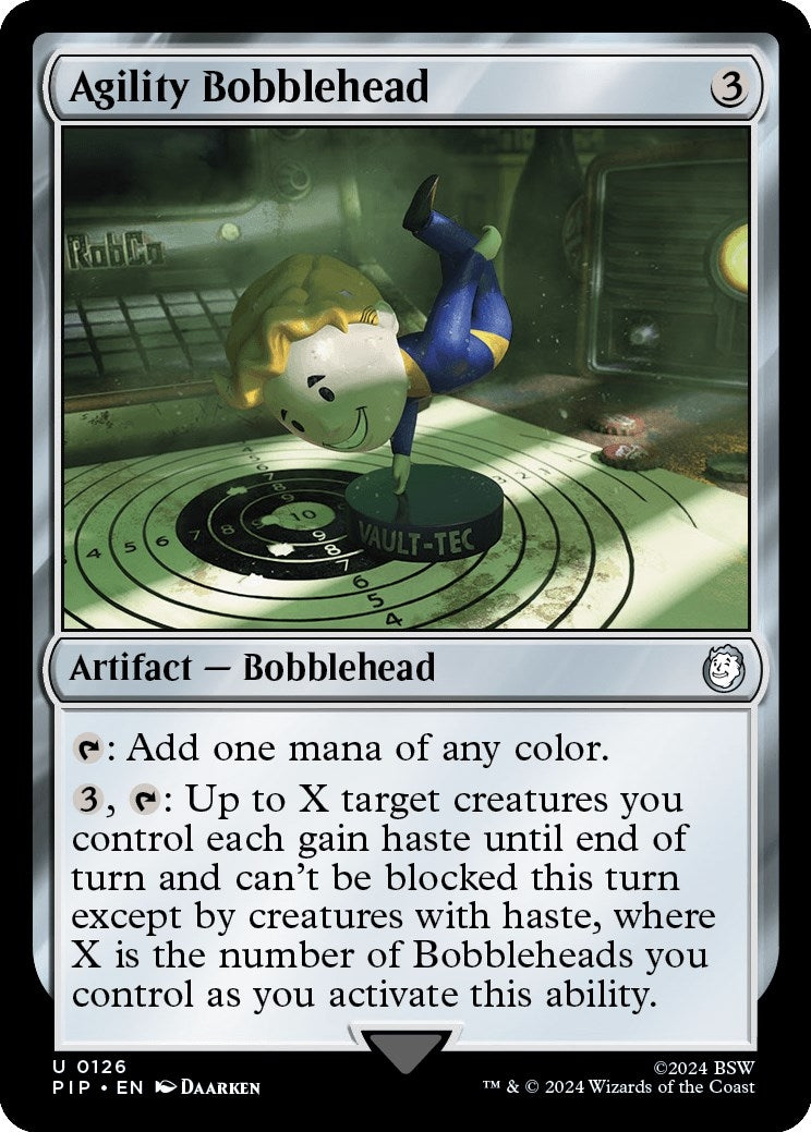 Image for Agility Bobblehead (126) [Universes Beyond: Fallout] - Magic: The Gathering