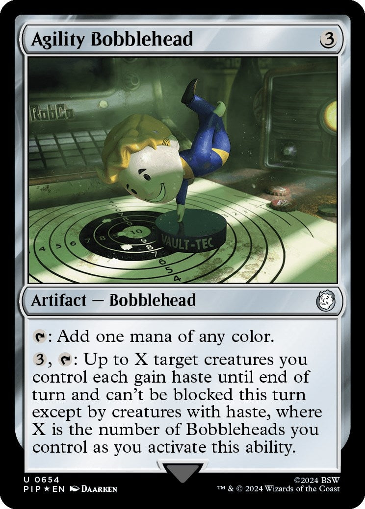 Image for Agility Bobblehead (Surge Foil) (654) [Universes Beyond: Fallout] - Magic: The Gathering
