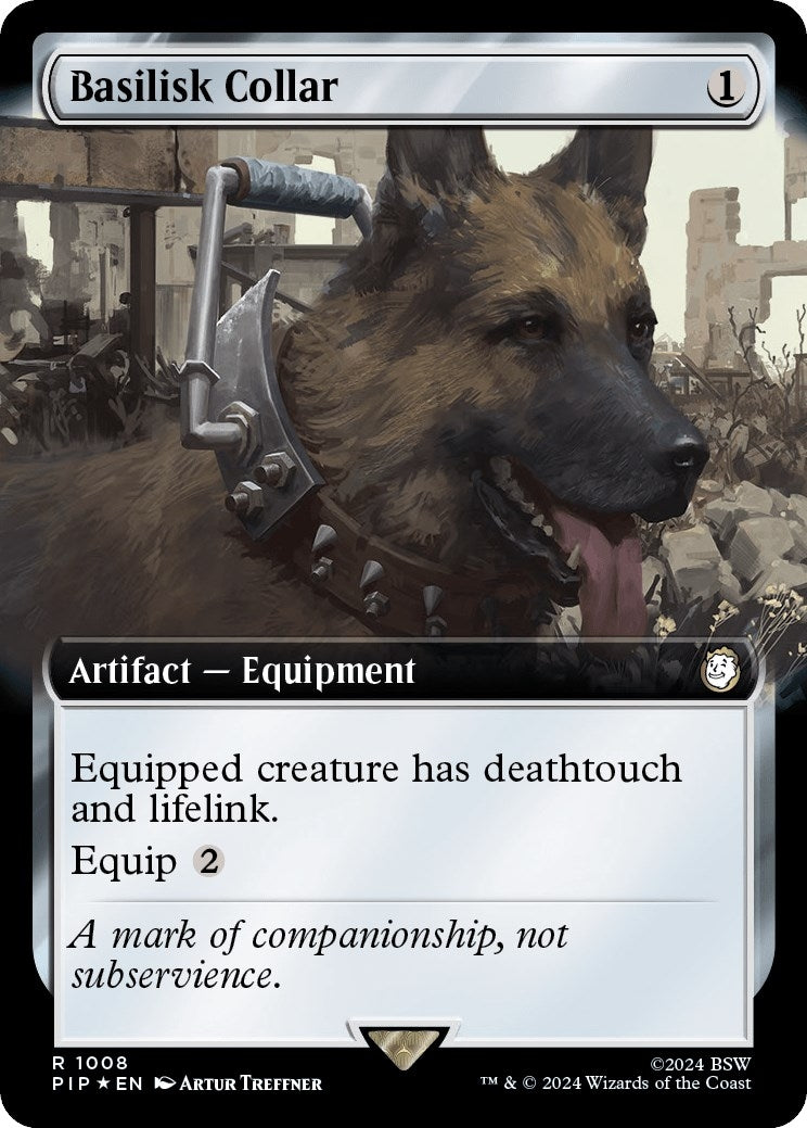 Image for Basilisk Collar (Extended Art) (Surge Foil) (1008) [Universes Beyond: Fallout] - Magic: The Gathering