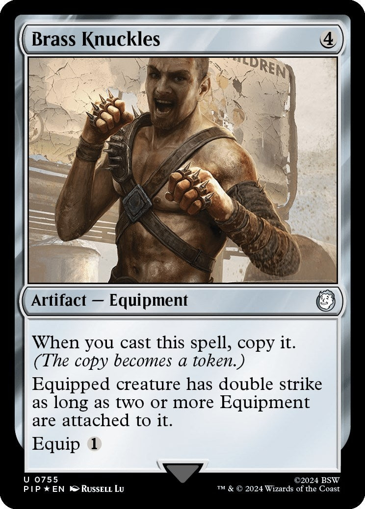 Image for Brass Knuckles (Surge Foil) (755) [Universes Beyond: Fallout] - Magic: The Gathering