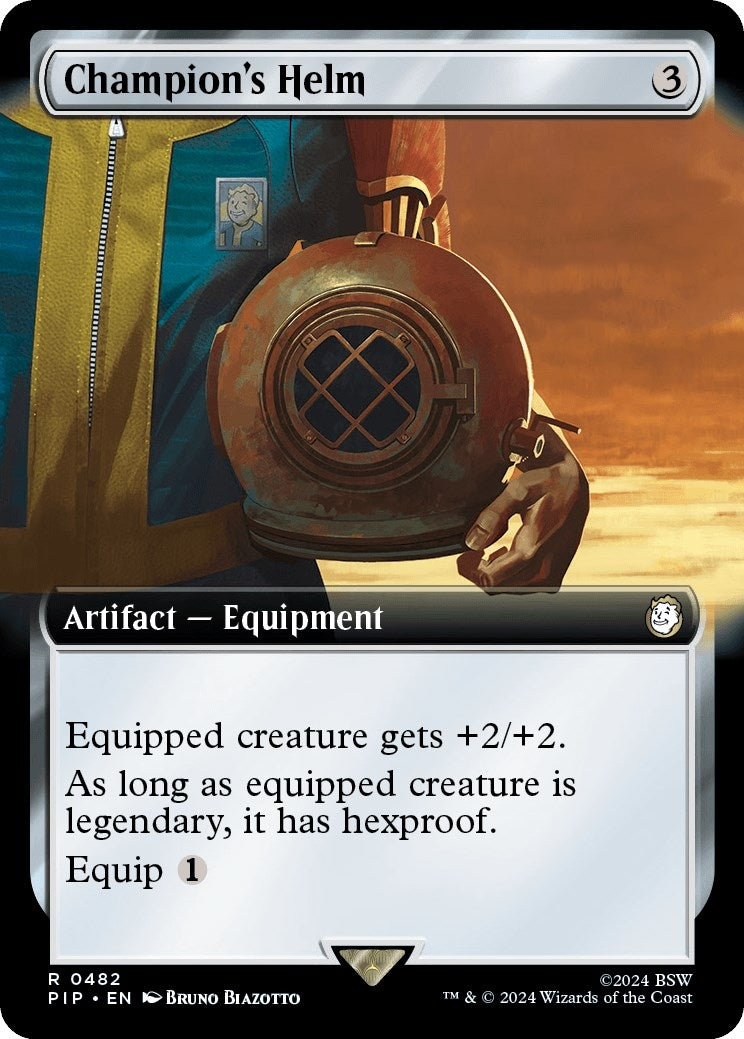 Image for Champion's Helm (Extended Art) (482) [Universes Beyond: Fallout] - Magic: The Gathering