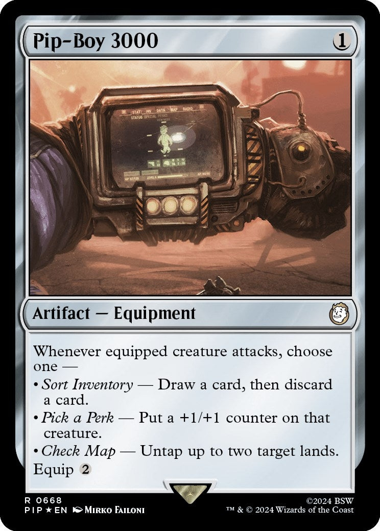 Image for Pip-Boy 3000 (Surge Foil) (668) [Universes Beyond: Fallout] - Magic: The Gathering