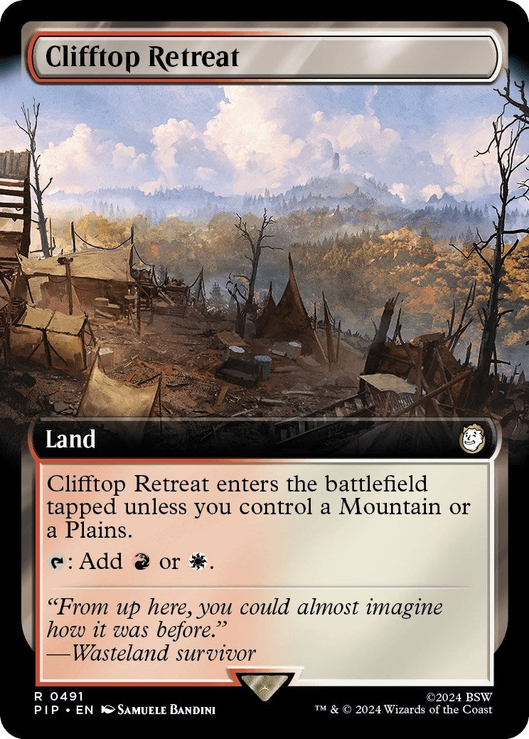 Image for Clifftop Retreat (Extended Art) (491) [Universes Beyond: Fallout] - Magic: The Gathering