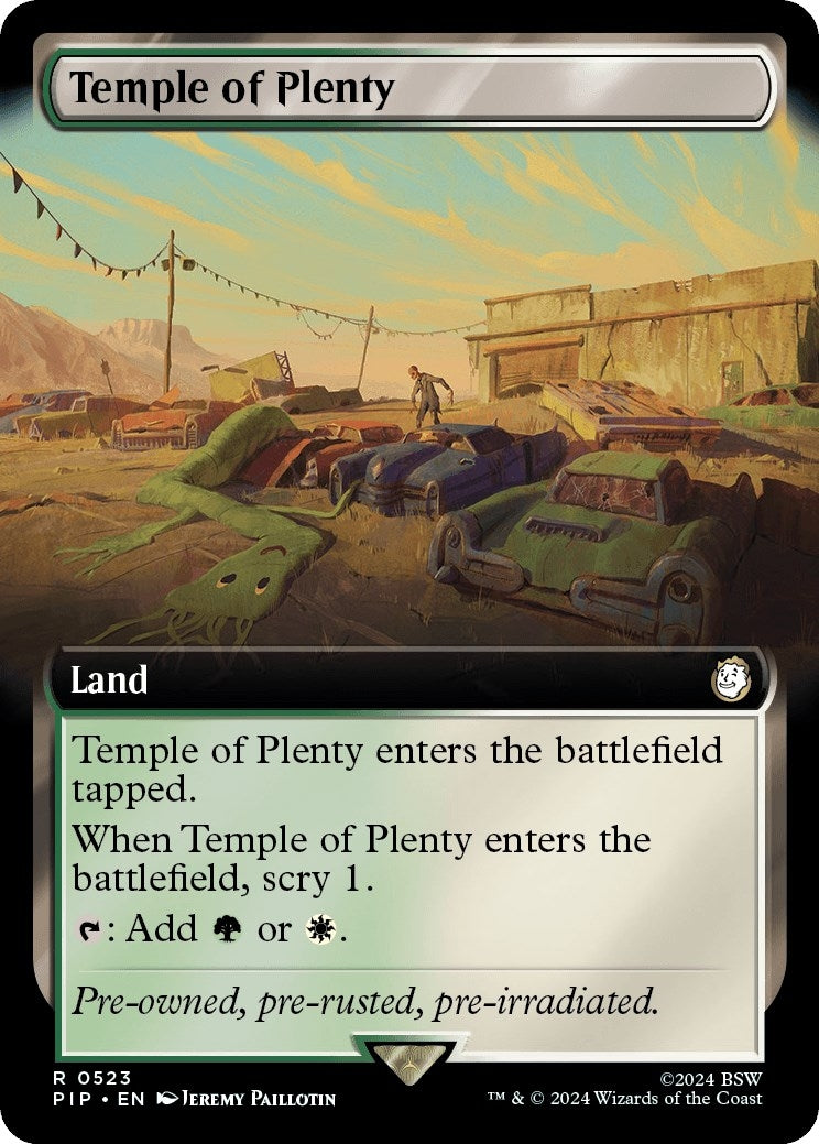 Image for Temple of Plenty (Extended Art) (523) [Universes Beyond: Fallout] - Magic: The Gathering