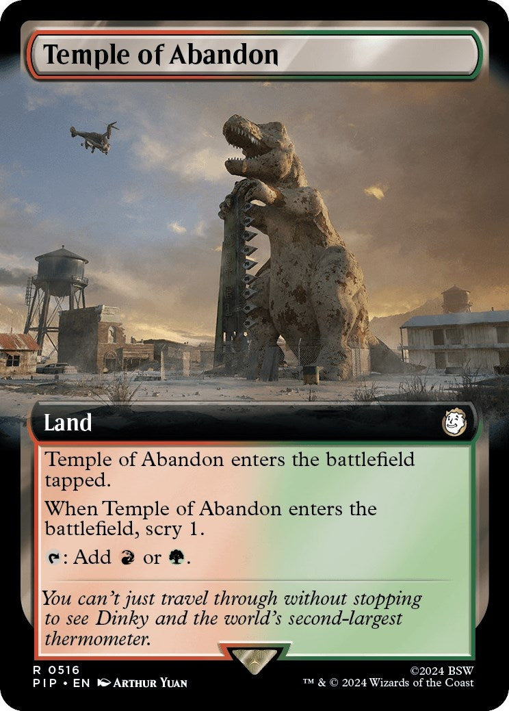 Image for Temple of Abandon (Extended Art) (516) [Universes Beyond: Fallout] - Magic: The Gathering